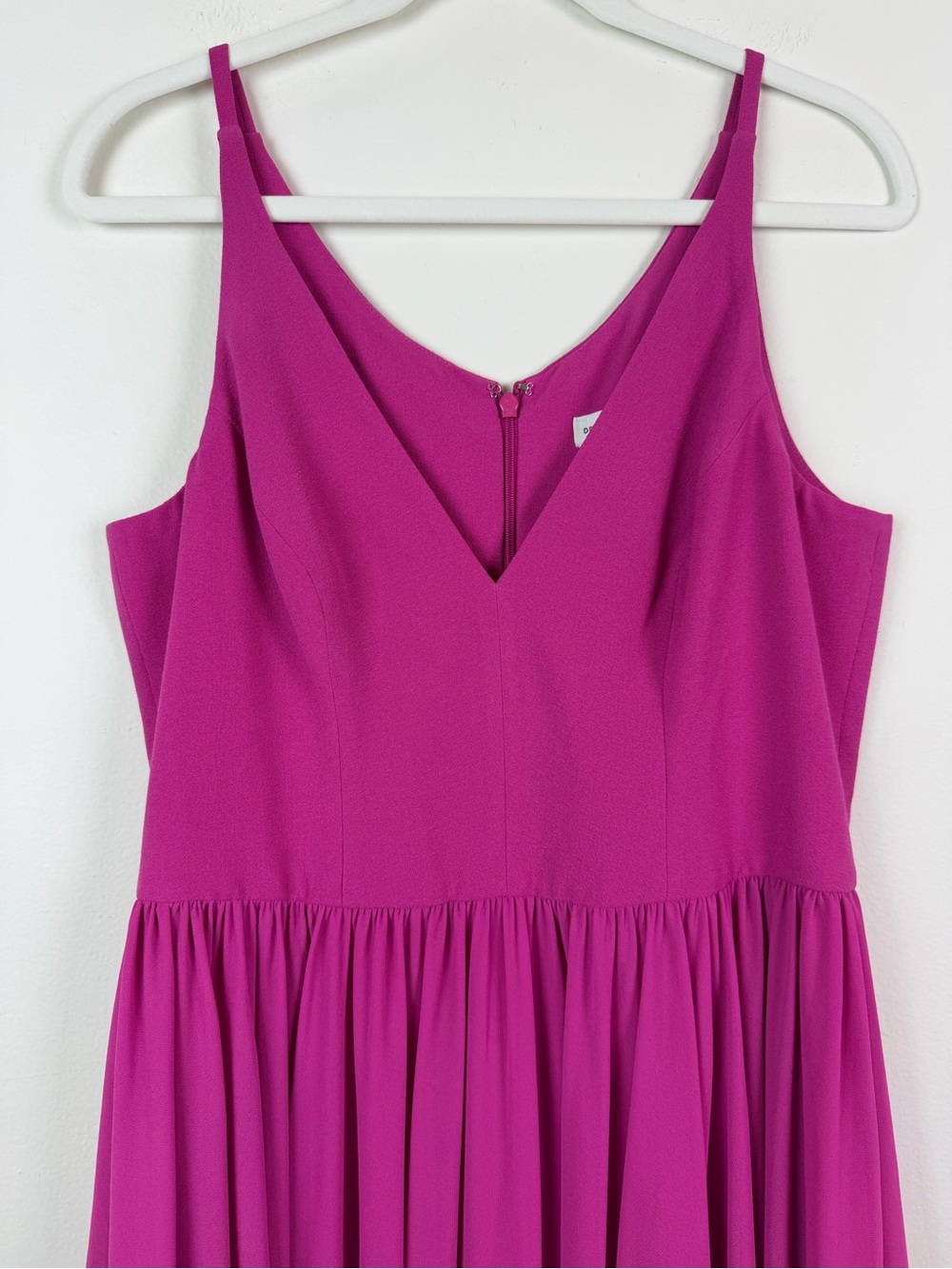 Hot Pink V-Neck Spaghetti Strap Dress - Picture 5 of 16